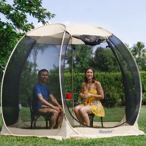 Tent Canopy Gazebo 4-6 People Screen House For Patios Patented
